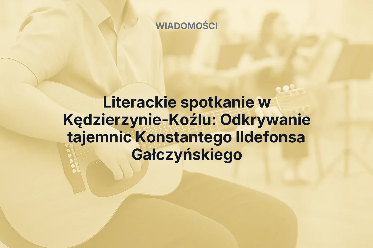 Miniatura: Literackie spotkanie w Kędzierzynie-Koźlu: Odkrywanie tajemnic Konstantego Ildefonsa Gałczyńskiego