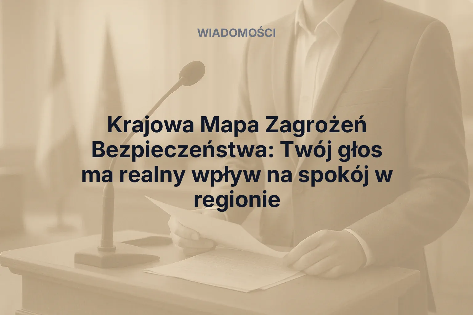 Miniatura: Krajowa Mapa Zagrożeń Bezpieczeństwa: Twój głos ma realny wpływ na spokój w regionie