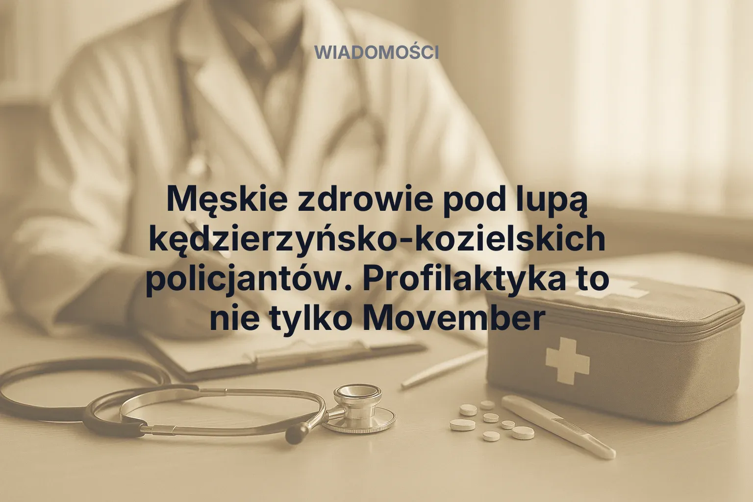 Miniatura: Męskie zdrowie pod lupą kędzierzyńsko-kozielskich policjantów. Profilaktyka to nie tylko Movember