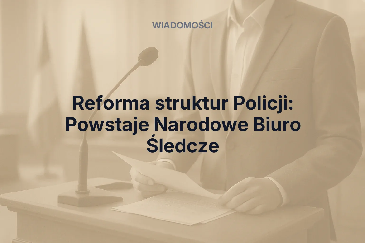 Miniatura: Reforma struktur Policji: Powstaje Narodowe Biuro Śledcze