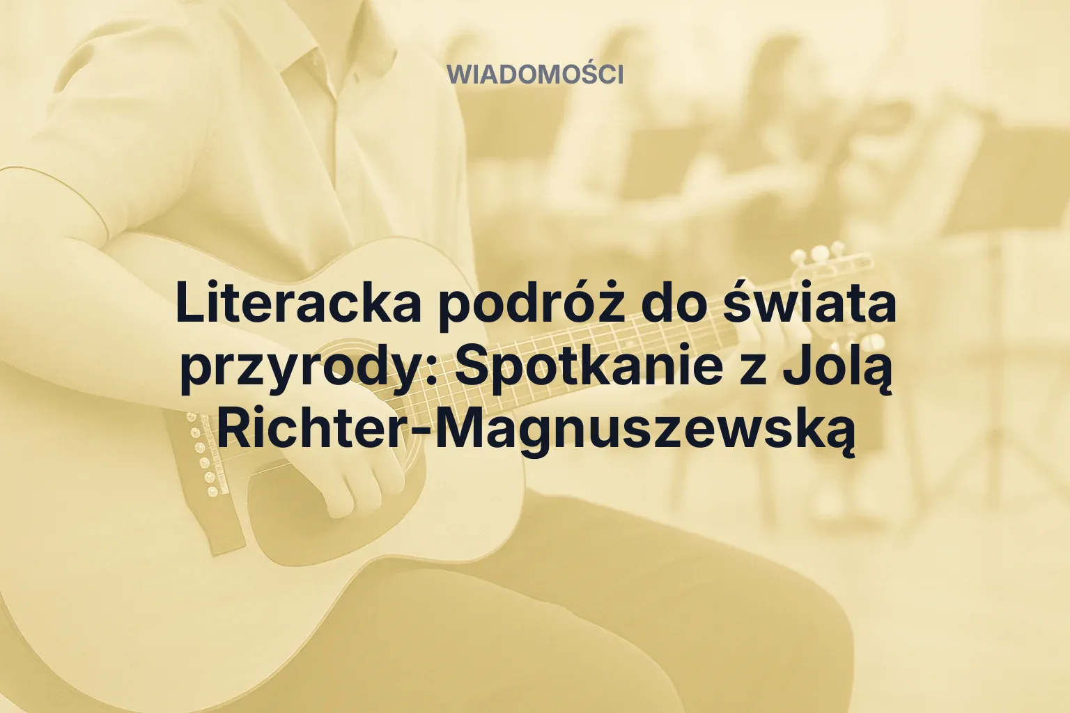 Miniatura: Literacka podróż do świata przyrody: Spotkanie z Jolą Richter-Magnuszewską