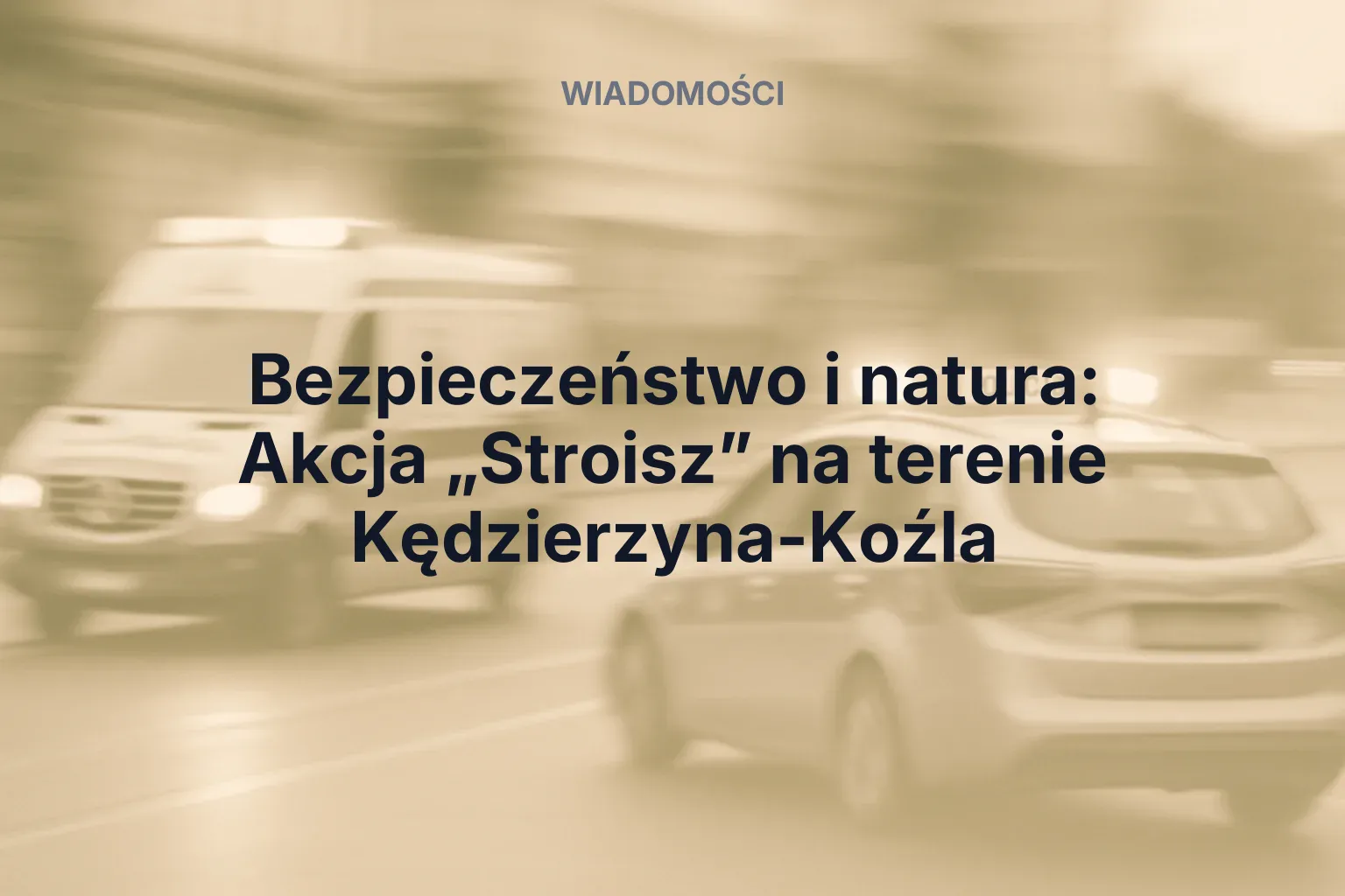 Artykuł: Bezpieczeństwo i natura: Akcja „Stroisz” na terenie Kędzierzyna-Koźla